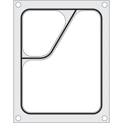  HorecaTraders Sealing frame for Tray Sealer | 2-compartment 227x178mm 