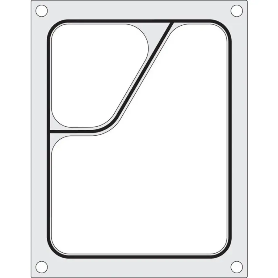Cadre de scellage pour scelleuse de barquettes | 2 compartiments 227 x 178 mm