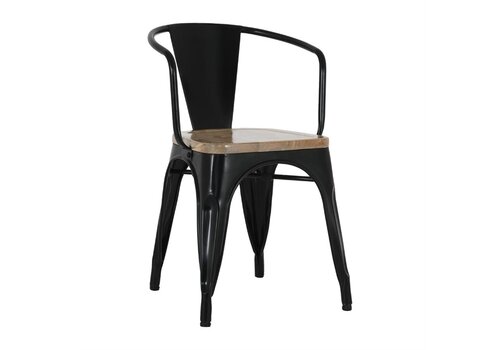  Bolero Bolero Armchairs | Wooden Seat | Black/Gray 