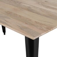 Bolero | Dining table with mango wood top | Black legs | 1450mm