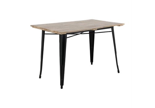  Bolero | Esstisch mit Mangoholzplatte | Schwarze Beine | 1200 mm 