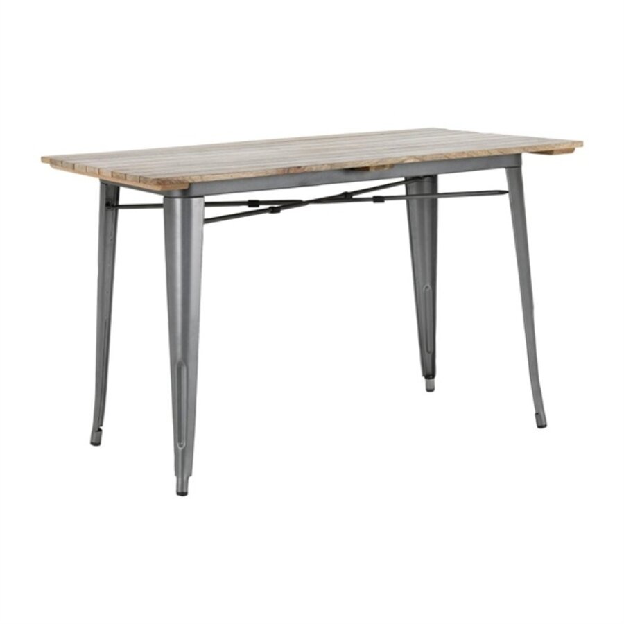 Bolero | Table de salle à manger avec plateau en bois de manguier | Pieds noirs | 1200 mm