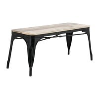 Bolero Bench | Mango Wood | Black Legs | 1000mm (2 pieces)