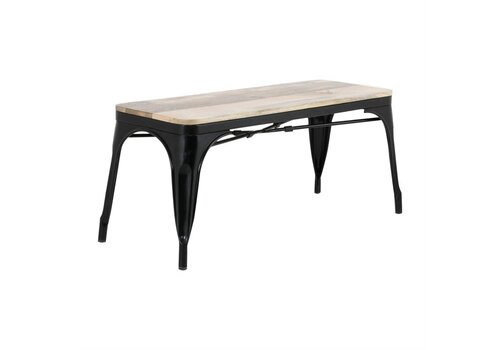  Bolero Banc Bolero | Bois de manguier | Pieds noirs | 1000 mm (2 pièces) 