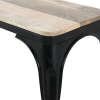 Bolero Bench | Mango Wood | Black Legs | 1000mm (2 pieces)