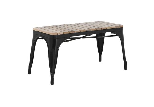  Banc Bolero | Lattes en bois de manguier | Noir 850 mm (2 pièces) 