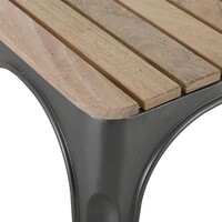 Bolero-Bank | Lattenrost aus Mangoholz | Schwarz 850 mm (2 Stück)