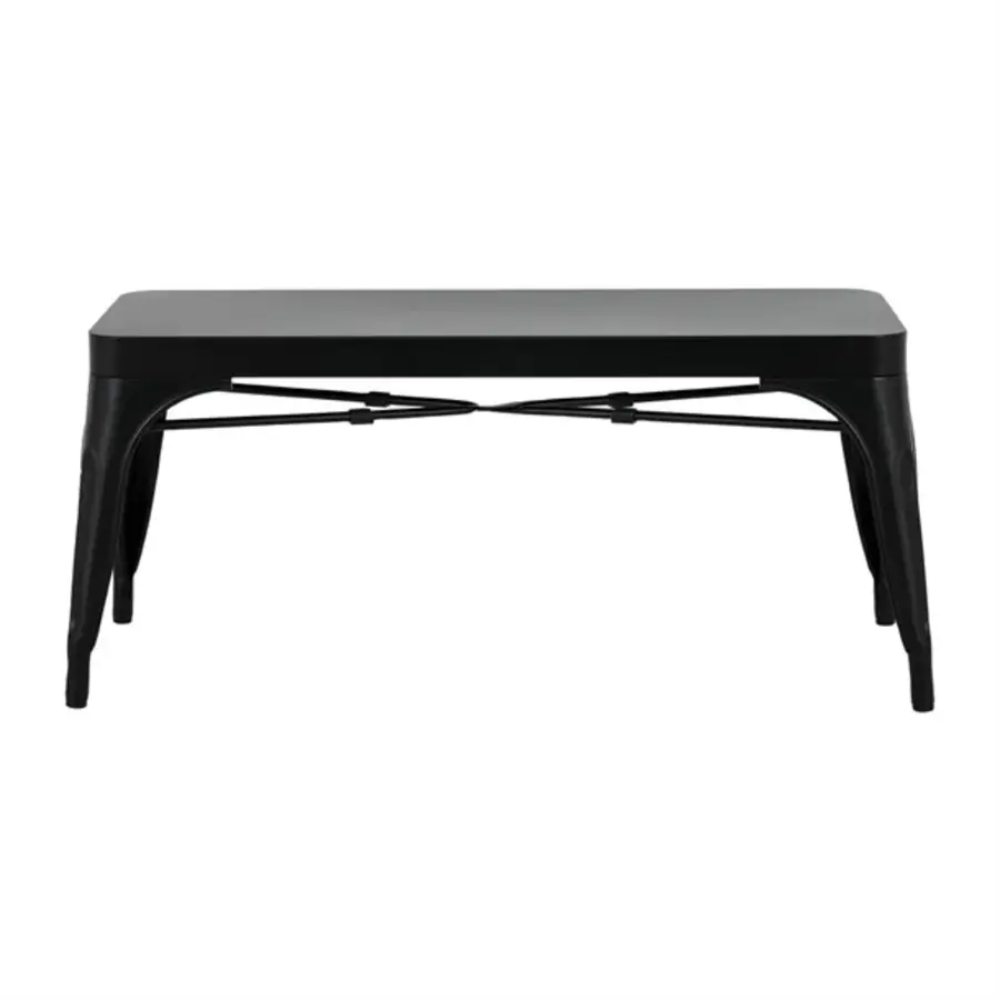 Banc | Métal | Bolero | Noir | 100 cm | 2 pièces