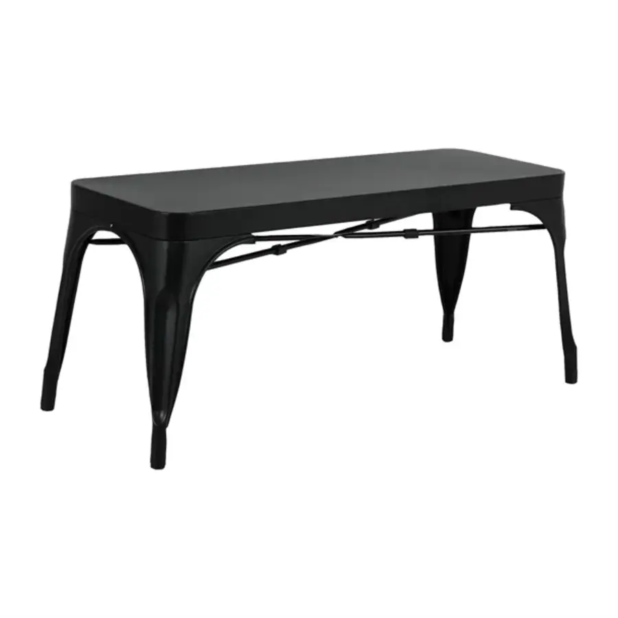 Banc | Métal | Bolero | Noir | 100 cm | 2 pièces