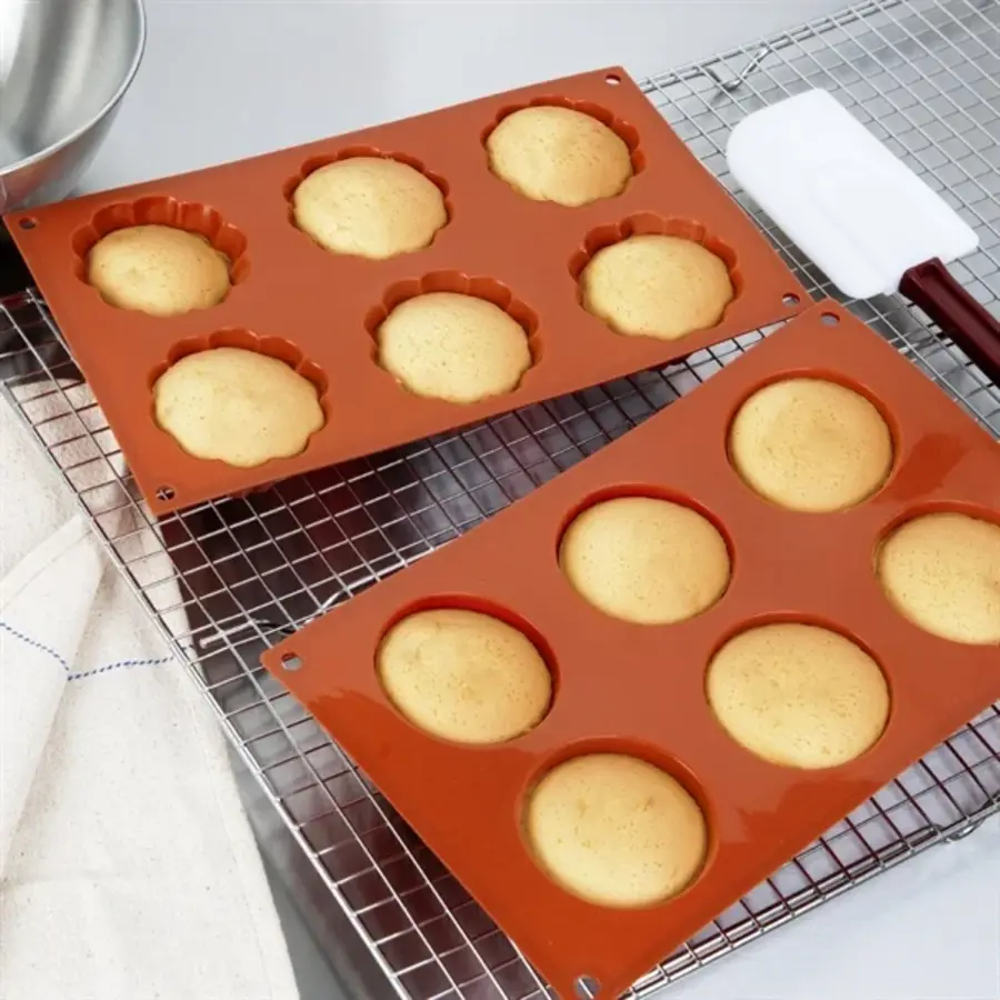 Silicone Brioche Mold | 29.2(L)x17(W)x3.8(H)cm | 6 pieces