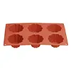 HorecaTraders Moule à brioche en silicone | 29,2 (L) x 17 (l) x 3,8 (H) cm | Lot de 6