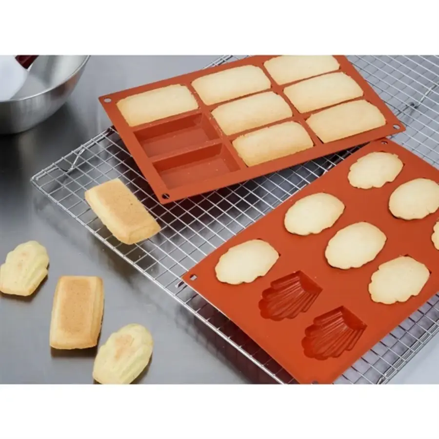 Moule à gâteau en silicone | 9 gâteaux | 29 (L) x 17,1 (l) x 1,3 (H) cm