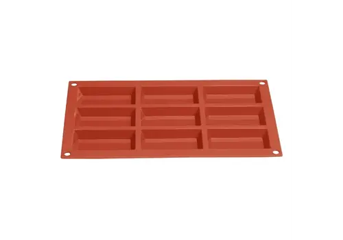  HorecaTraders Silicone Cake Mold | 9 cakes | 29(L)x17.1(W)x1.3(H)cm 