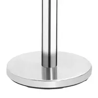 Poteau de barrière | Acier inoxydable poli | Bande noire | Hauteur : 96,5 cm | Lot de 2