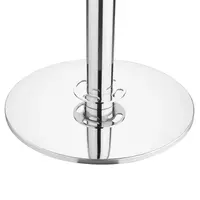 Stand | Polished stainless steel | With flat base | Includes retractable banner | 2 pieces