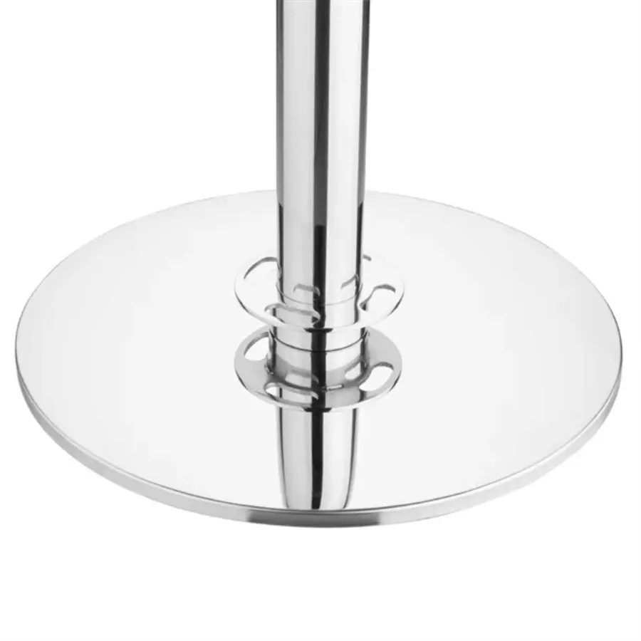 Stand | Polished stainless steel | With flat base | Includes retractable banner | 2 pieces