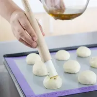 Round pastry brush | 25 mm | Wooden handle | PP bristles