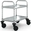 Hupfer Chariot de service | Acier inoxydable | 2 niveaux | Freiné | 74 x 48,5 x 71,5 cm (h)