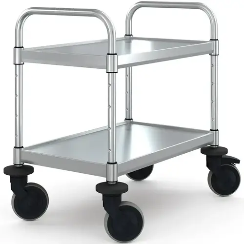  Hupfer Chariot de service | Acier inoxydable | 2 niveaux | Freiné | 74 x 48,5 x 71,5 cm (h) 