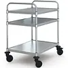 Hupfer Chariot de service | Acier inoxydable | 3 niveaux | Freiné | 94 x 68,5 x 104,8 (h) cm