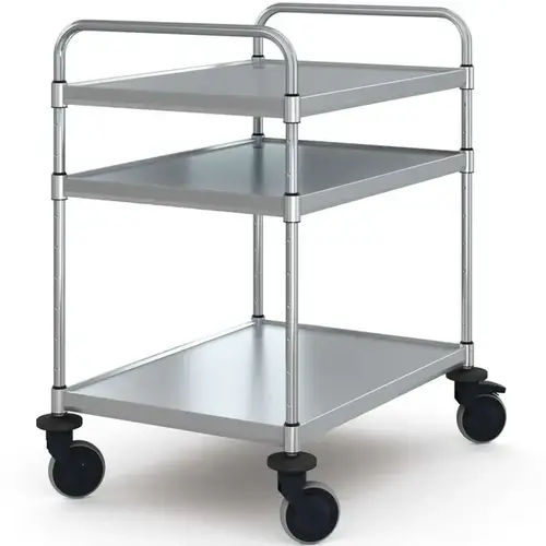  Hupfer Chariot de service | Acier inoxydable | 3 niveaux | Freiné | 94 x 68,5 x 104,8 (h) cm 