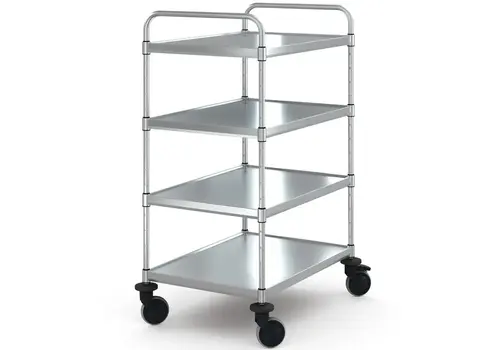  Hupfer Serveerwagen | RVS | 4 niveaus | Geremd | 94x68,5x138,1(h)cm 