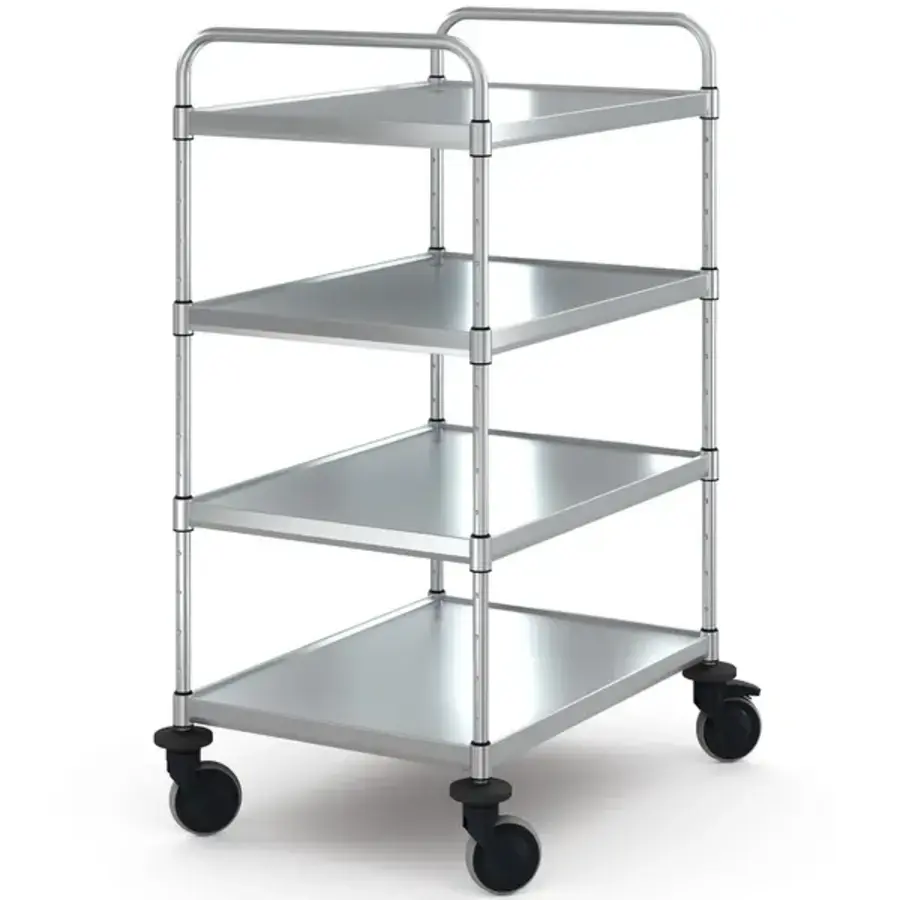 Serveerwagen | RVS | 4 niveaus | Geremd | 94x68,5x138,1(h)cm