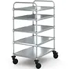 Hupfer Serveerwagen | RVS | 5 niveaus | Geremd | 94x68,5x138,1(h)cm