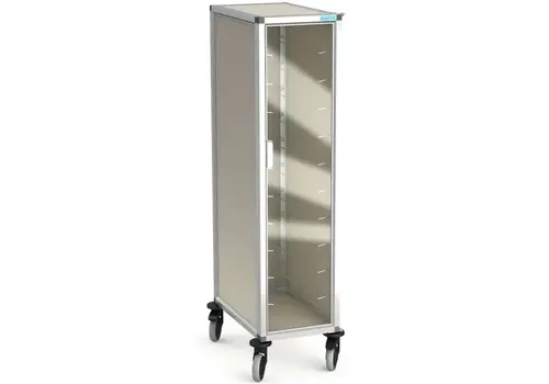  HorecaTraders Servierwagen | 10 Ebenen | Obere Ablage | Gebremst | 46 x 68,7 x 163,5 (H) cm 