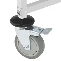 Gastronorm rack trolley stainless steel | 10 levels | 127.5x45 cm | Castors
