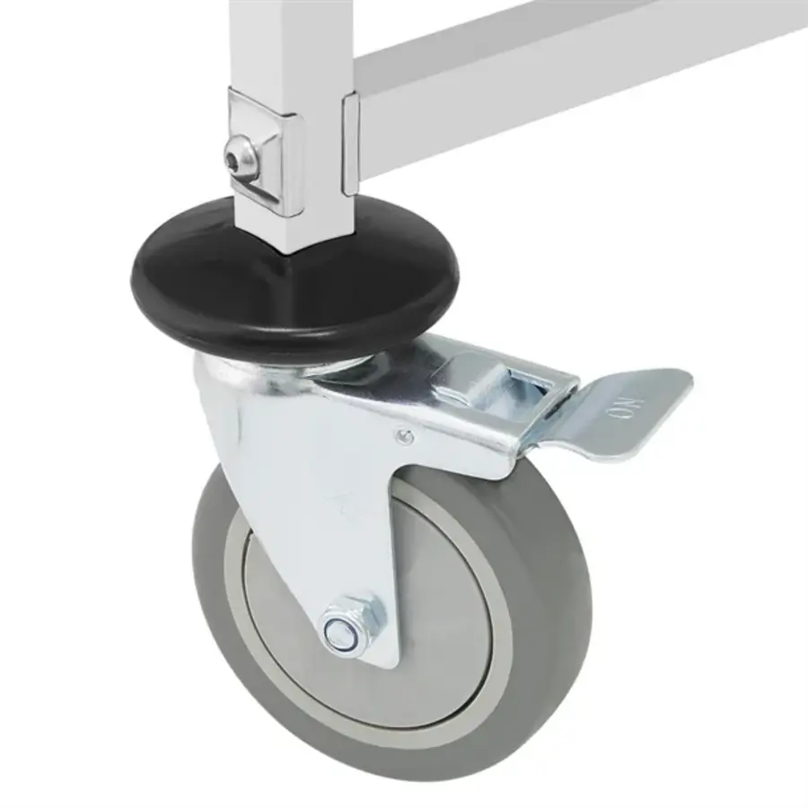 Gastronorm rack trolley stainless steel | 10 levels | 127.5x45 cm | Castors