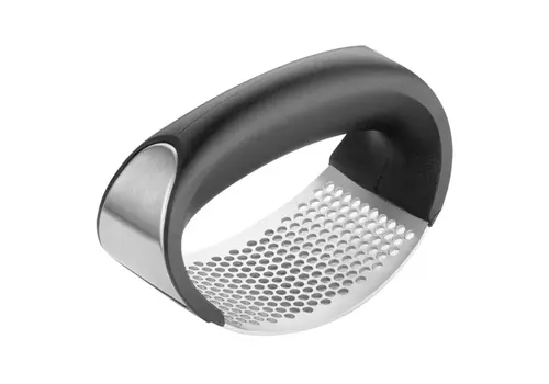  HorecaTraders Presse-ail | Forme incurvée | Acier inoxydable | 90 g | 10,5 x 5,1 x 6,8 cm 