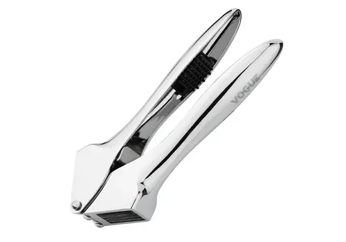  HorecaTraders Presse-ail en acier inoxydable | 4 x 7 x 19 cm | Poignée ergonomique 