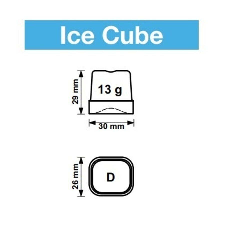 Ice cube machine | 21 kg/24h | Air-cooled | 4 kg hopper | 355x404x590 mm