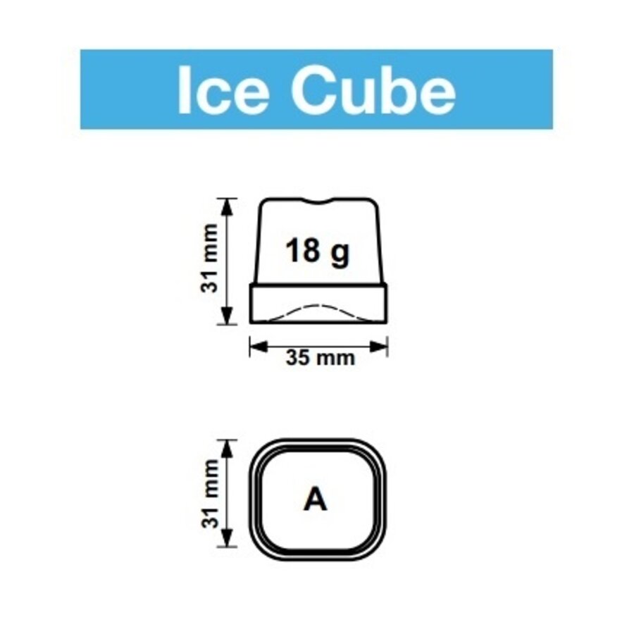 Ice cube machine | 155 kg/24h | 65 kg bunker | 840x740x1,075 mm