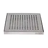HorecaTraders Bac de récupération en acier inoxydable | 150 x 150 x 13 mm | Grille amovible | Compatible lave-vaisselle