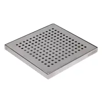 Bac de récupération en acier inoxydable | 150 x 150 x 13 mm | Grille amovible | Compatible lave-vaisselle