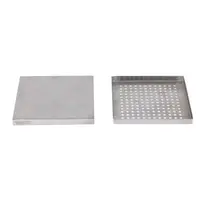 Bac de récupération en acier inoxydable | 150 x 150 x 13 mm | Grille amovible | Compatible lave-vaisselle