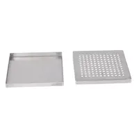 Stainless steel drip tray | 150x150x13 mm | Removable grid | Dishwasher safe
