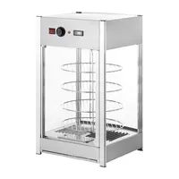 Vitrine chauffante à pizzas | Acier | Jusqu'à 4 pizzas de 35,5 cm (14 pouces) | 78,5 (h) x 46 (l) x 44,8 (p) cm