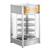 HorecaTraders Verwarmde pizza display | Staal | Tot 4 pizza's van 14 inch | 78,5(h) x 46(b) x 44,8(d)cm