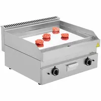 Gas bak-/grillplaat | RVS | Glad | 700x650x300/540 mm | 11,5 kW