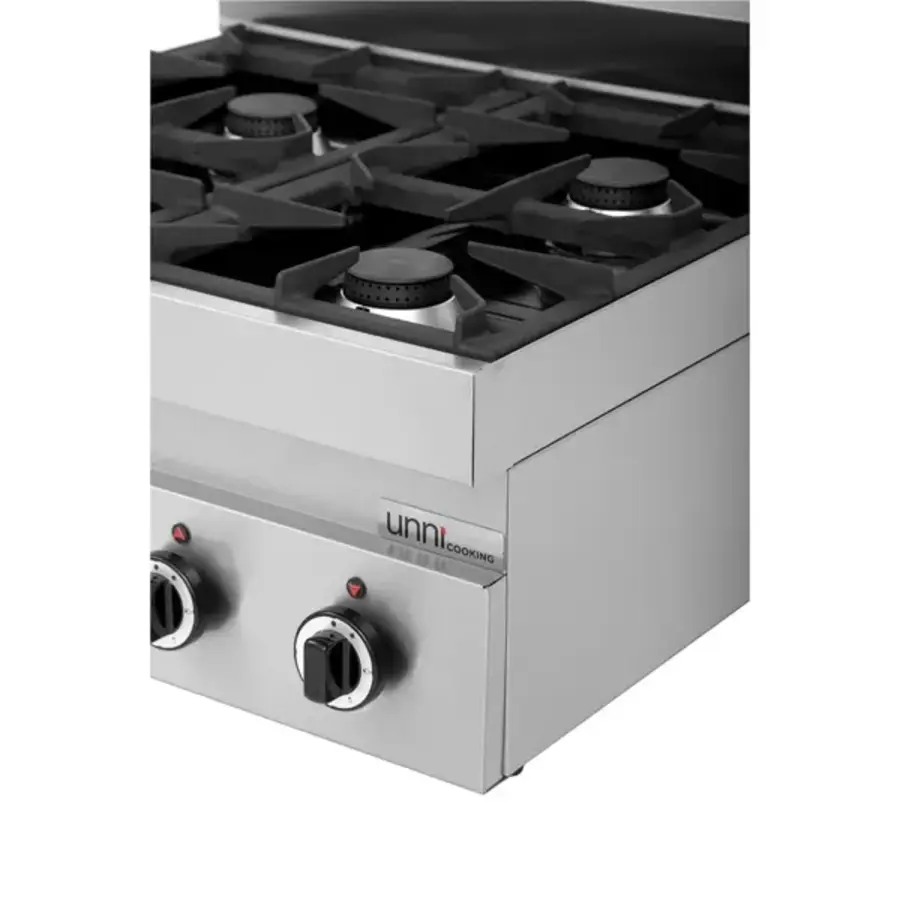 Gas stove 4-burner | Table model | 4x 6.5Kw | 70x65x30/54cm