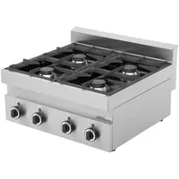 Gas stove 4-burner | Table model | 4x 6.5Kw | 70x65x30/54cm