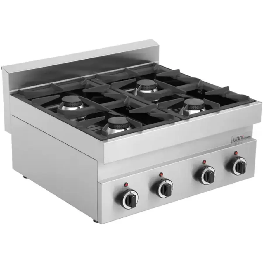 Gas stove 4-burner | Table model | 4x 6.5Kw | 70x65x30/54cm