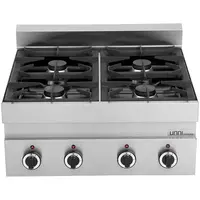 Gas stove 4-burner | Table model | 4x 6.5Kw | 70x65x30/54cm