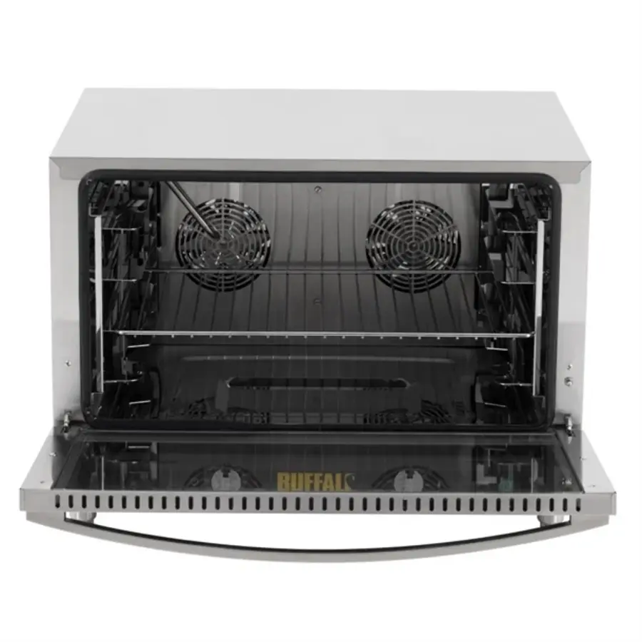 Heteluchtoven met stoom | RVS & glas | 110L | 55,8(h) x 68,6(d)cm | Elektrisch 400V