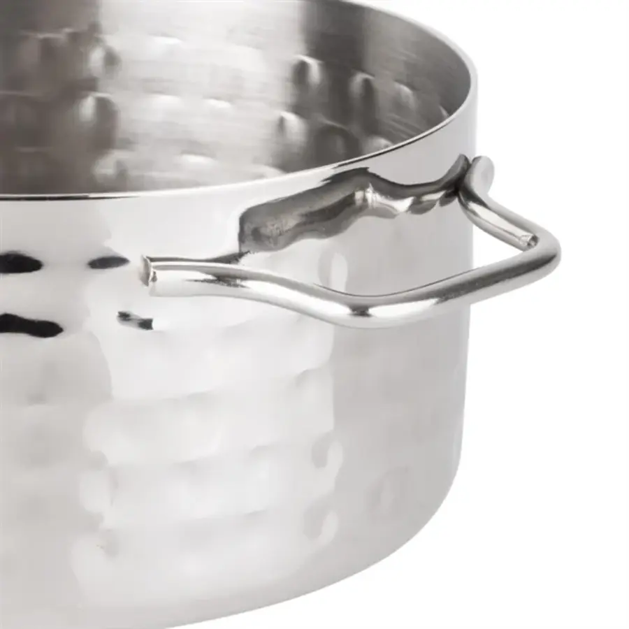 Mini-Bratpfanne aus gehämmertem Edelstahl | 460 ml | 10 (Ø) x 6 (H) cm