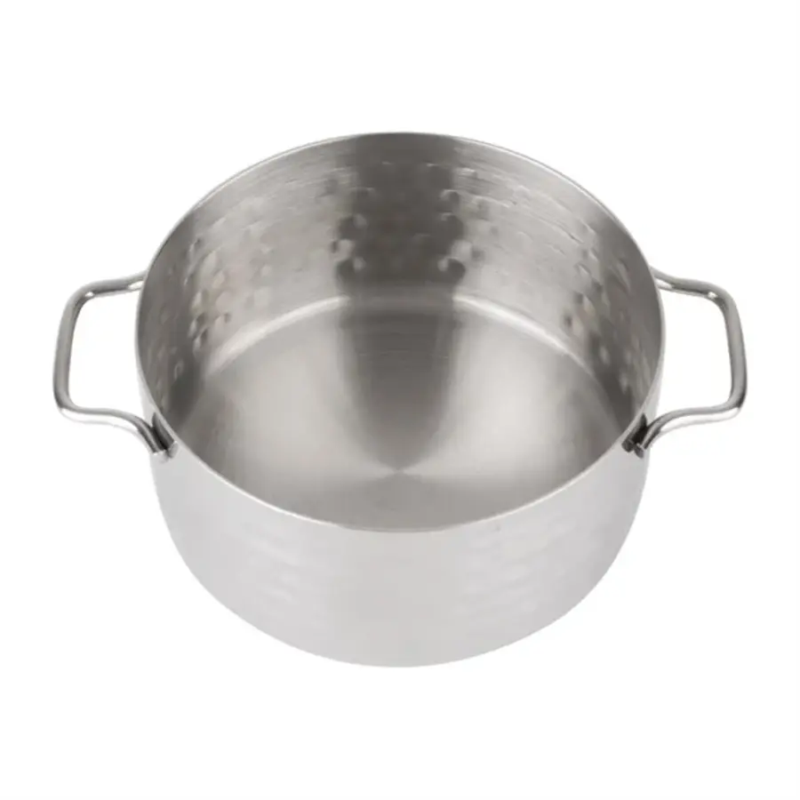 Hammered stainless steel mini frying pan | 460ml | 10(Ø)x6(H)cm