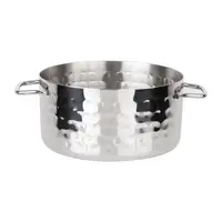 Gehamerde mini braadpan van RVS | 460ml | 10(Ø)x6(H)cm